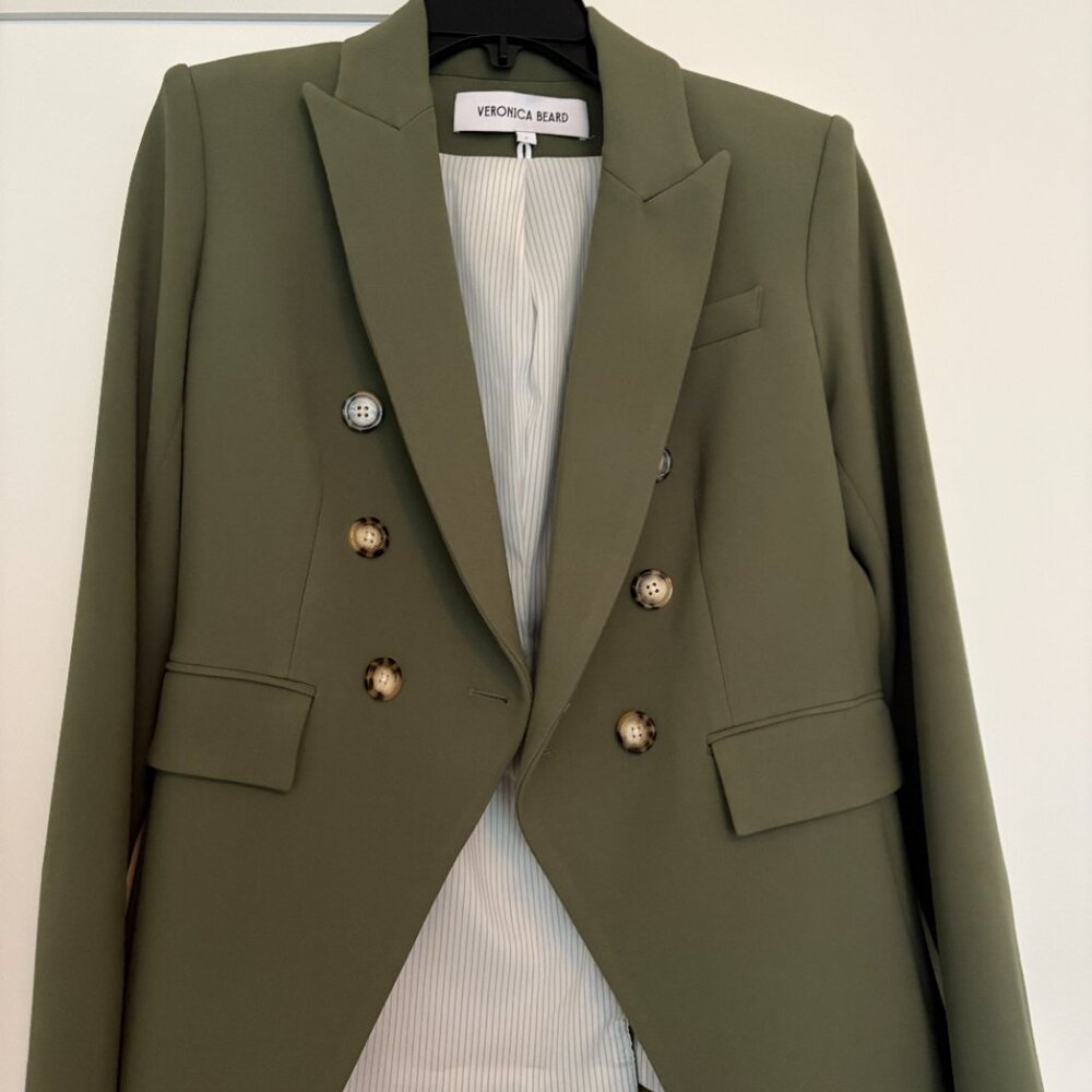 Veronica Beard Miller Dickey Jacket in Stone Army – Size 6 - Picture 4 of 4